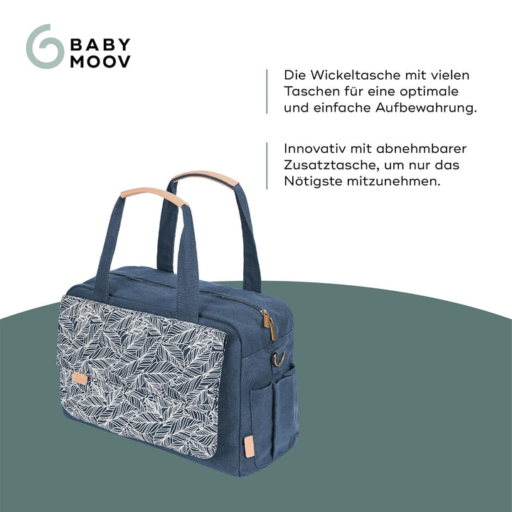 Babymoov Wickeltasche Day to Day Bag Palm - Alltagstauglich - 2 in 1, abnehmbare 3L-Tasche - 6 Zubeh