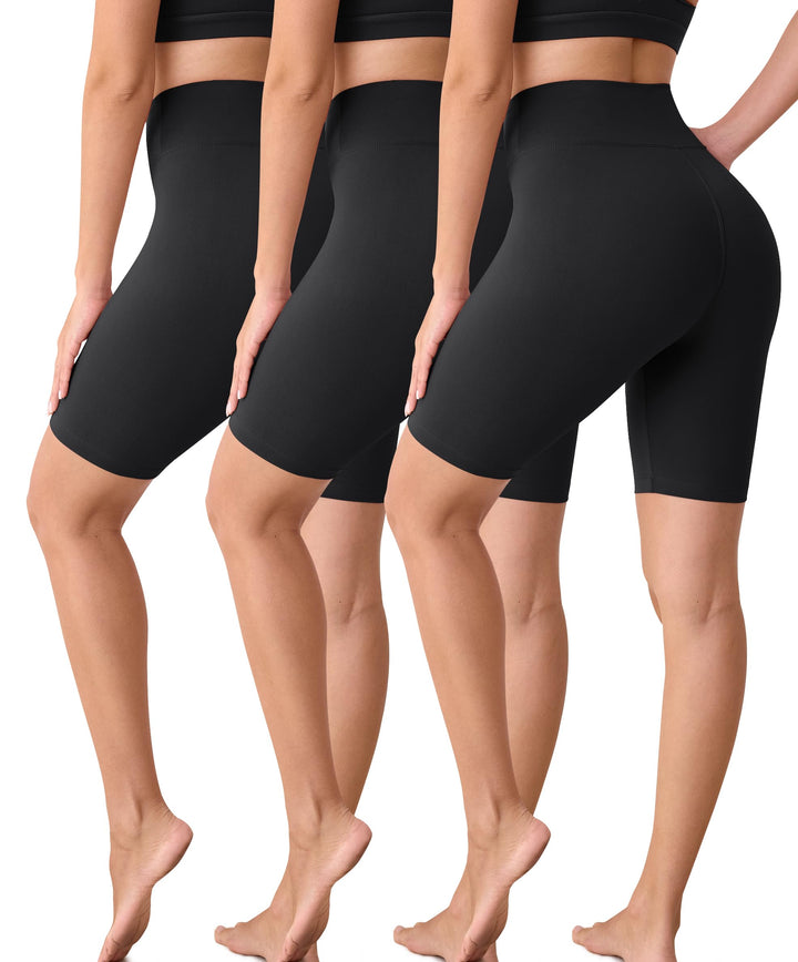 BAYDI Creamlush Radlerhose Damen - 20 cm Bequeme Kurze Sporthose mit Hoher Taille für Yoga Pilates F