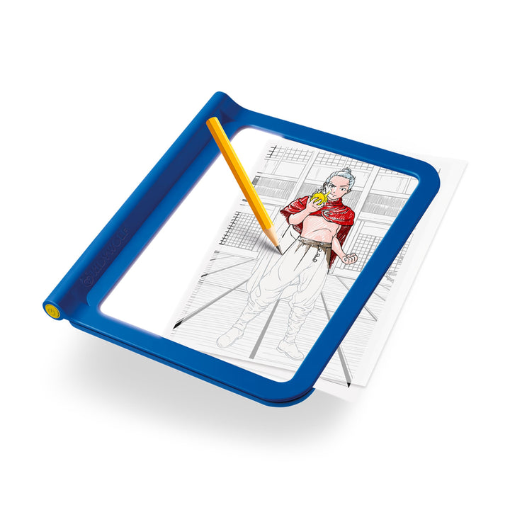 KIDYWOLF - K-Draw PRO Manga - Leuchttisch für Kinder Wiederaufladbar - Zeichenset mit 13 Vorlagen &