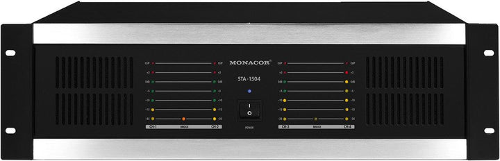 MONACOR STA-1504 Mehrkanal-PA-Verstärker mit integriertem Limiter schwarz, 244280