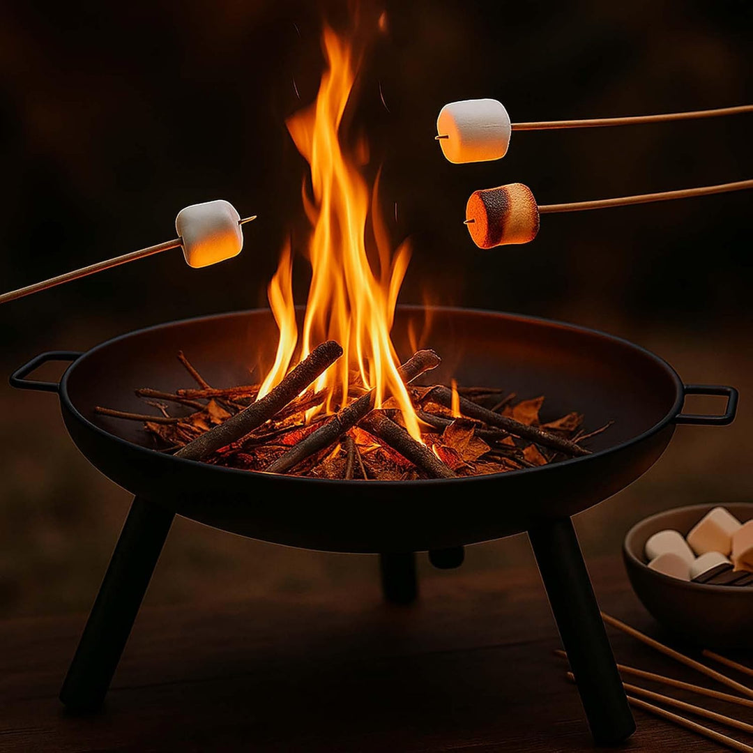 Feuerkorb 59 cm Runde Feuerschale Metall Outdoor Feuerstelle Gartenfeuer