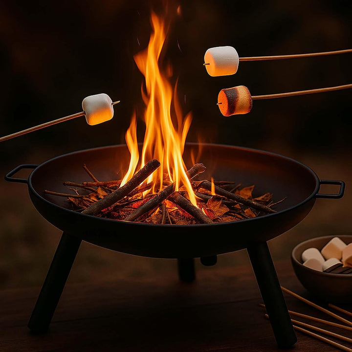 Feuerkorb 59 cm Runde Feuerschale Metall Outdoor Feuerstelle Gartenfeuer