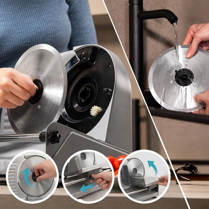 Cecotec Allesschneider ProBlades Easy Clean 200, 200 W, Solingen Glattklinge 19 cm + gezahnte Klinge