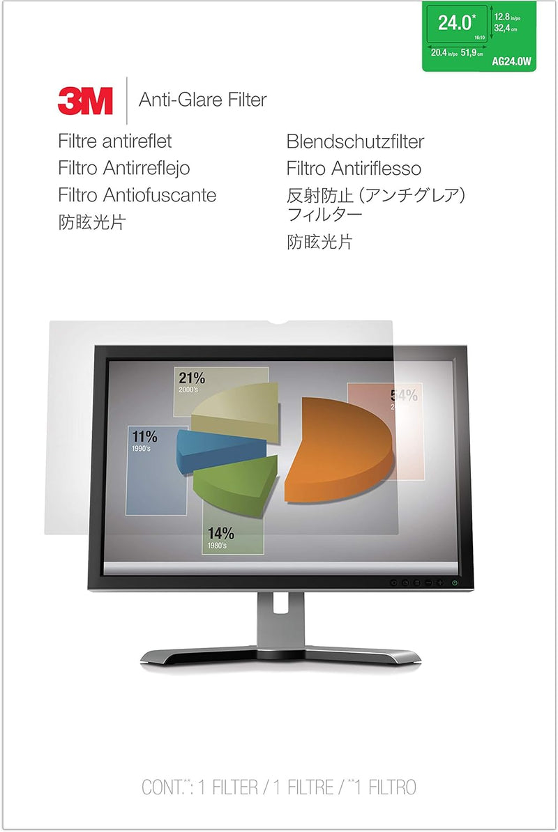 3M Blendschutzfilter AG240W1B Widescreen Monitor 24,0" (16:10), blendfrei, 24" Widescreen Monitor (1
