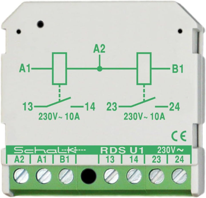 2 potentialfreie Schliesser 10A (UP) SCHALK RDS U1