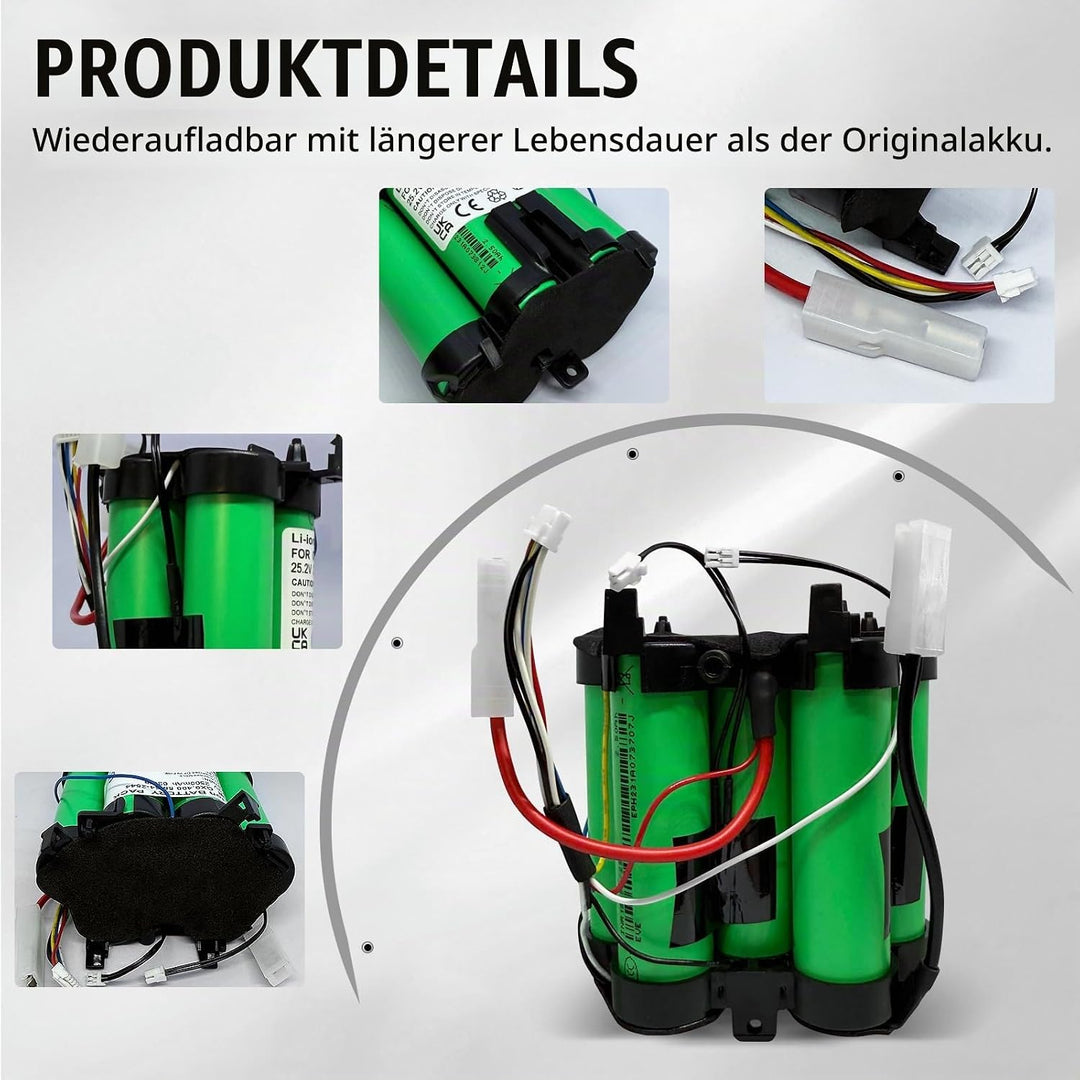 25.2V Akku für AEG QX9 &amp; Electrolux Pure Q9 Serie Staubsauger: QX 9 1 50 IB,QX 9 1 Anim,PQ91-50MB, P