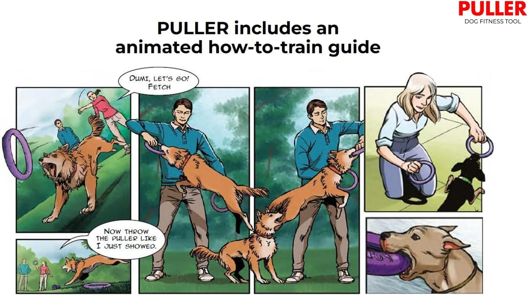Puller Standard, 2 Stück, Spielringe, Fitnessgerät für Hunde, Interaktives Spielzeug für Hunde,Wasse