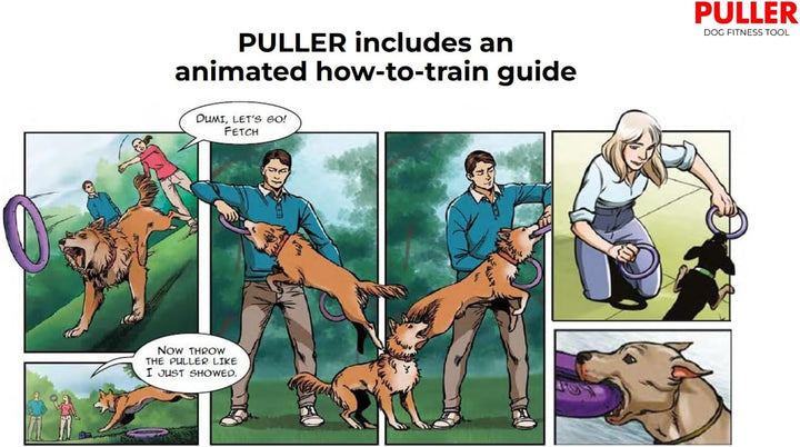 Puller Standard, 2 Stück, Spielringe, Fitnessgerät für Hunde, Interaktives Spielzeug für Hunde,Wasse