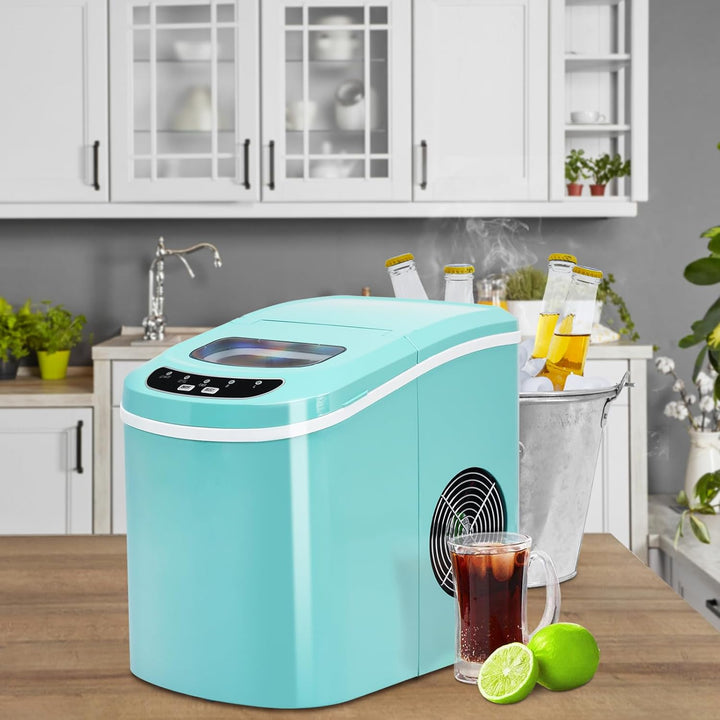 GOPLUS Eiswürfelmaschine, 12kg in 24 Std. Eiswürfelbereiter mit 2 Eiswürfel-Grössen & 2,2 Liter Wass