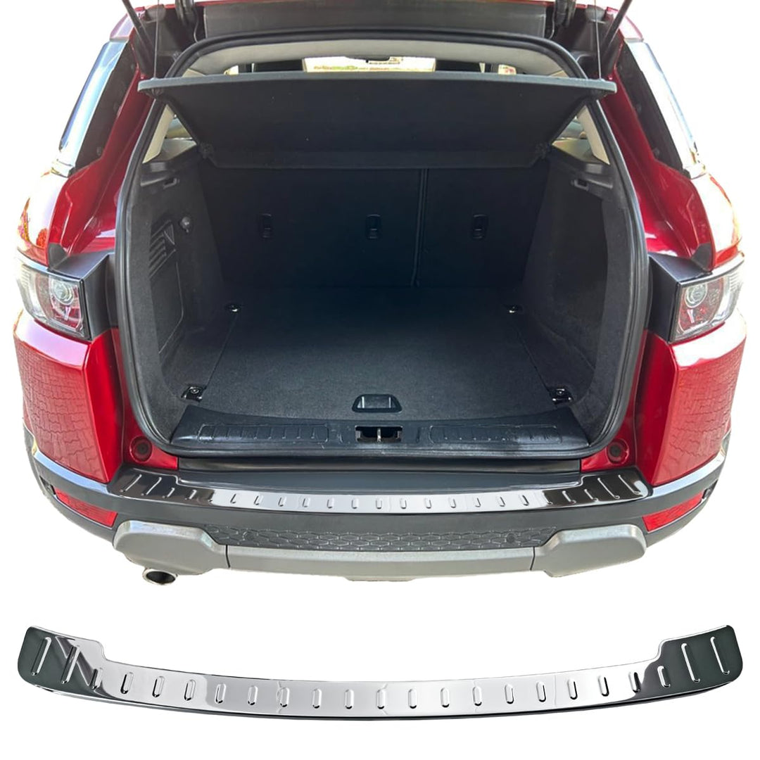 RECAMBO Ladekantenschutz Edelstahl Hochglanz poliert, Chrom Look - kompatibel für Range Rover Evoque