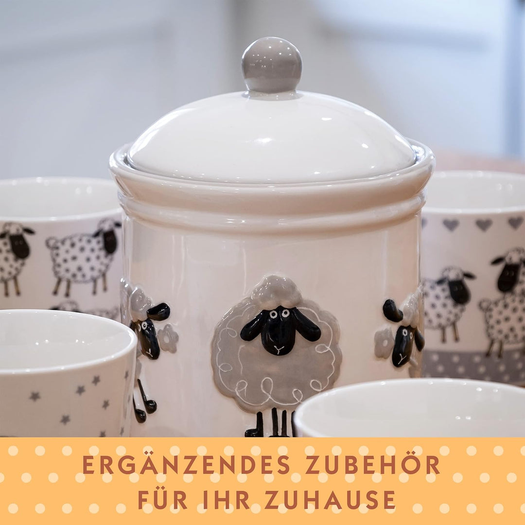 SPOTTED DOG GIFT COMPANY Keksdose Keramik mit Deckel Luftdicht - Grosser Vorratsdose Vorratsbehälter