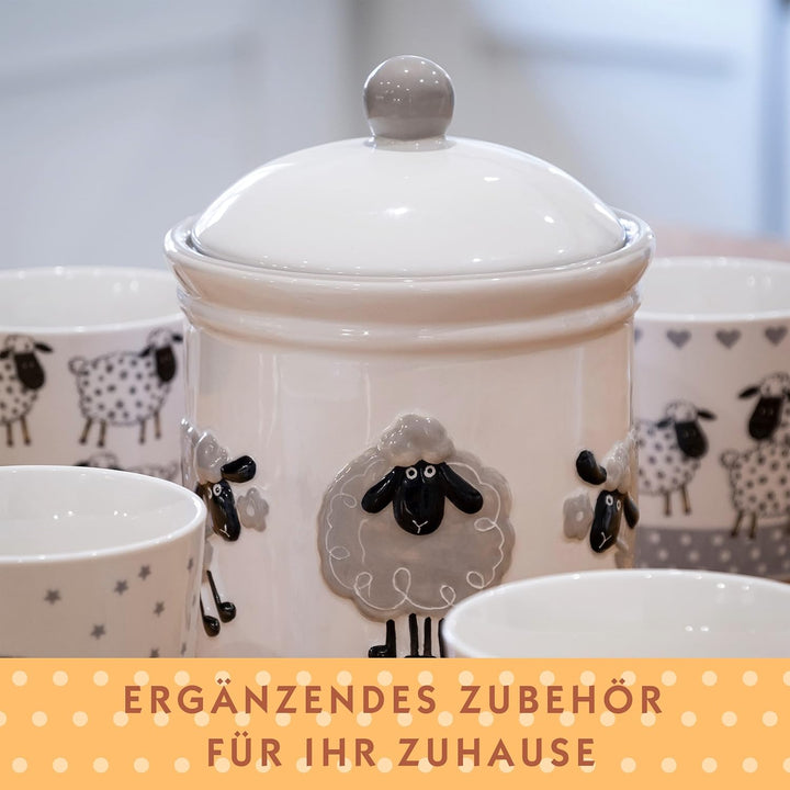 SPOTTED DOG GIFT COMPANY Keksdose Keramik mit Deckel Luftdicht - Grosser Vorratsdose Vorratsbehälter