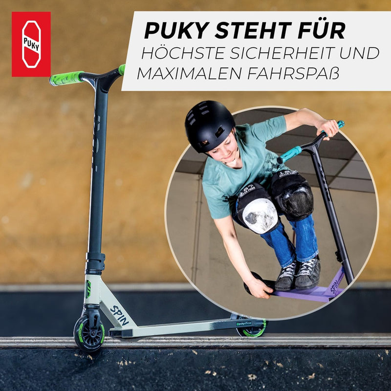 PUKY SPIN | Hochwertiger Roller für Kinder 5+ | One Piece Bar Aluminium-Lenker | 100mm PU Rollen | L