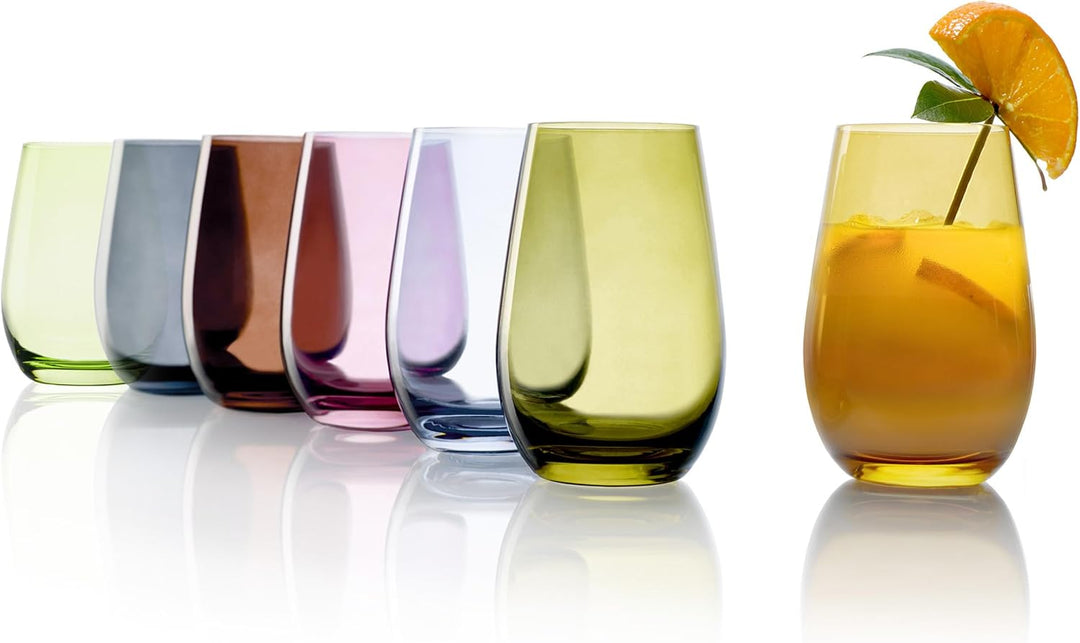 Stölzle Lausitz Wassergläser Set Elements Kids Farbe Grün 335 ml randvoll / 6er Set Wassergläser Spü