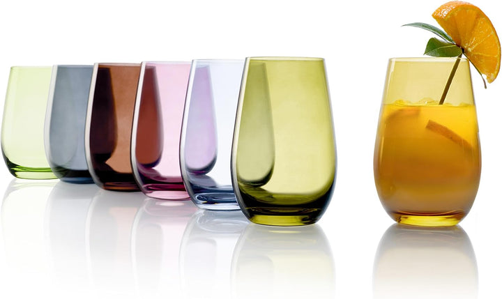 Stölzle Lausitz Wassergläser Set Elements Kids Farbe Grün 335 ml randvoll / 6er Set Wassergläser Spü