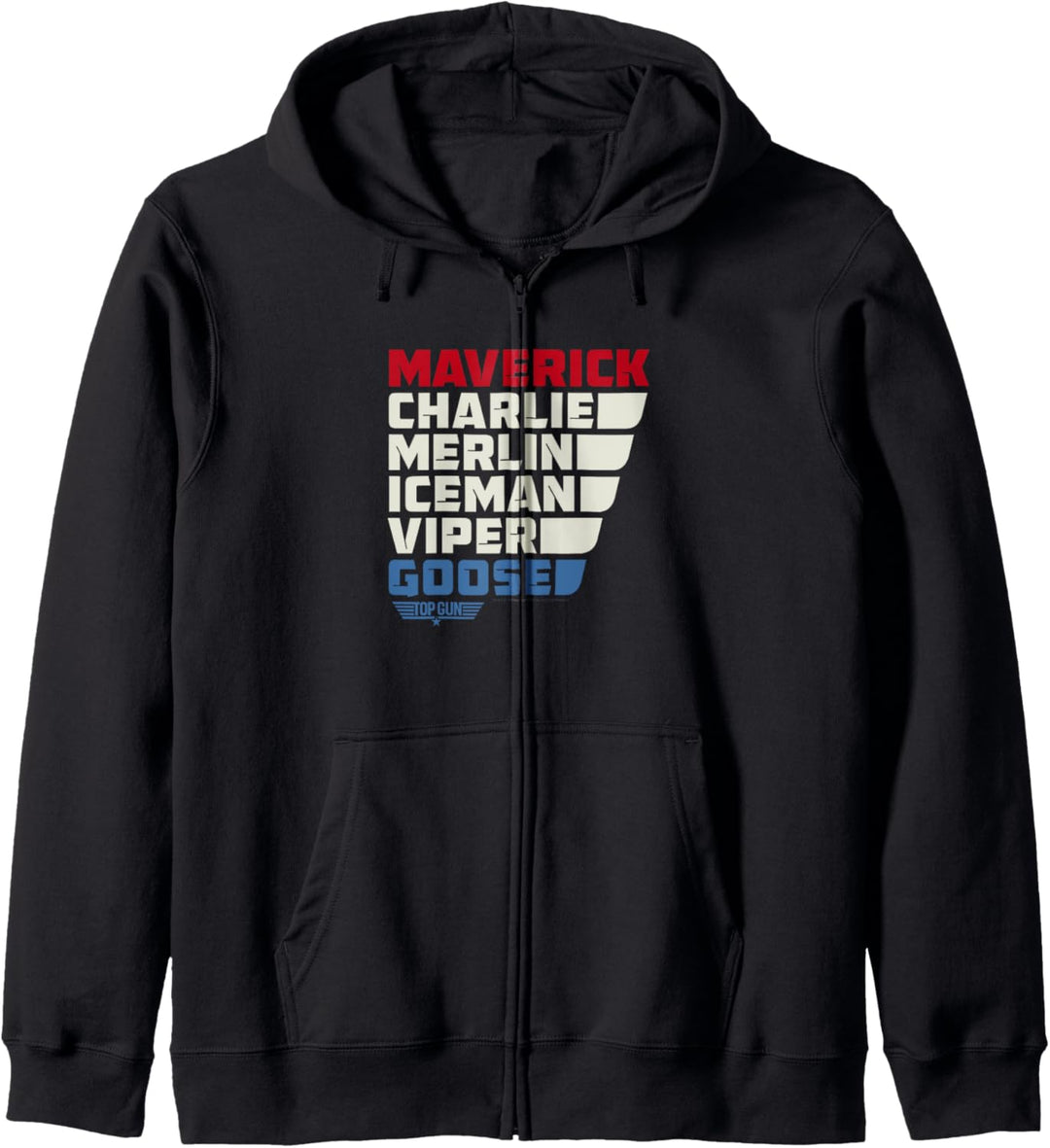 Top Gun Bunte Namen Kapuzenjacke
