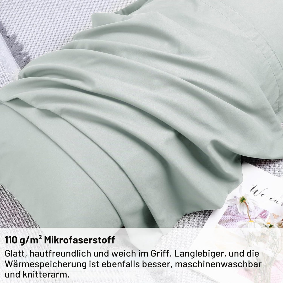 PiccoCasa Seitenschläferkissenbezug 2er Set Kissenbezug langes Kissen Mikrofaser Kopfkissenbezug mit