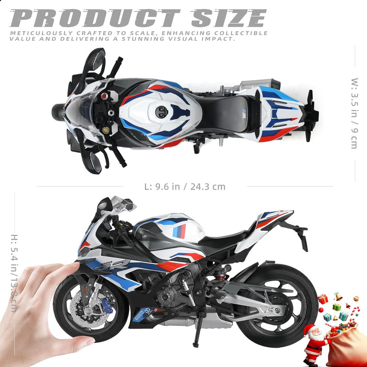 Risopen 1:9 für BMW M 1000RR Modell – Fertigmodell aus kdruckguss, Mini Motorrad Geschenk für Erwach