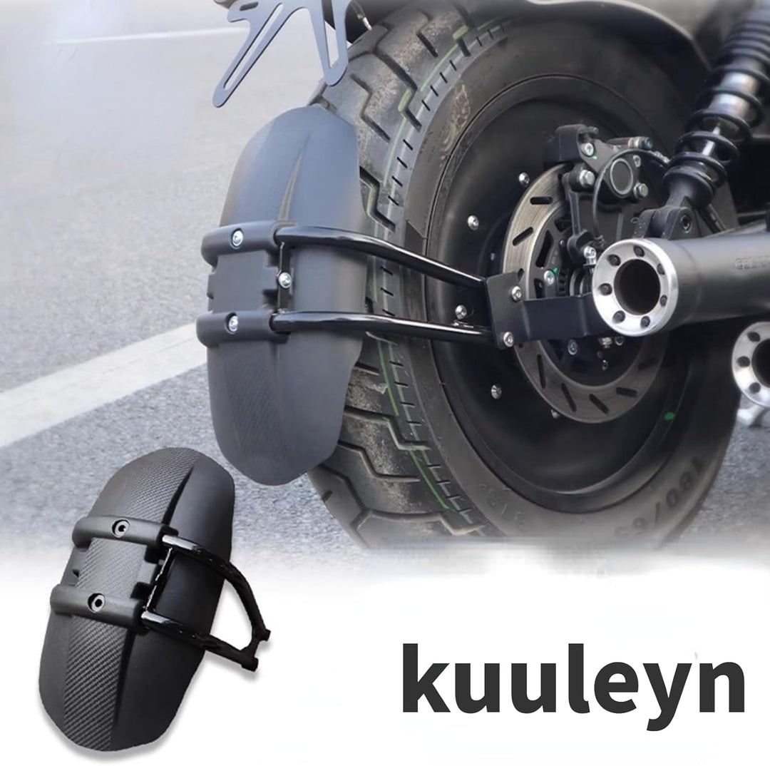 Schwarz Motorrad Hinterrad Kotflügel, Motorrad Edelstahl Kotflügel Heckabdeckung,Heck Kotflügelschut
