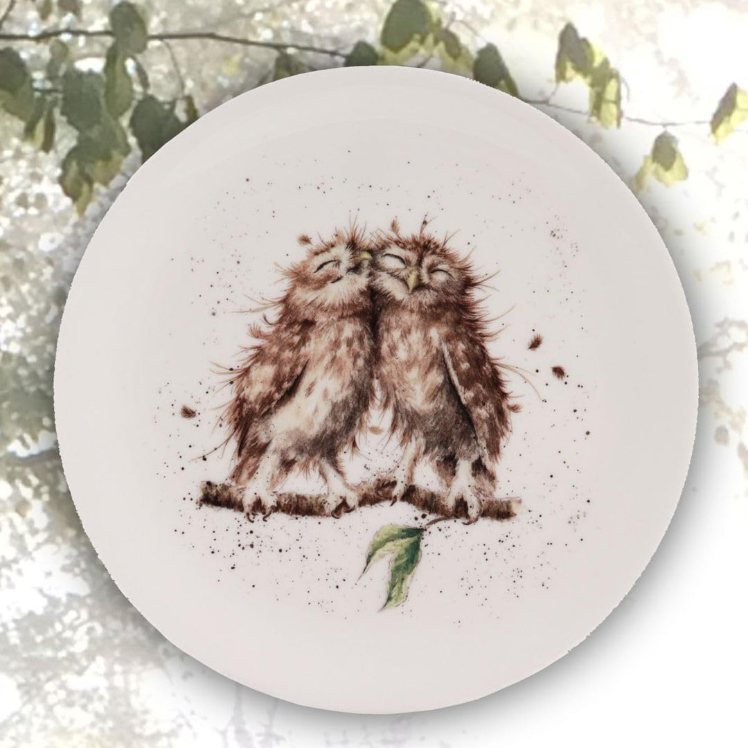 Wrendale Designs Porzellan-Kuchenteller Kuschel-Eule ca 20,5 cm D Frühstück Kaffee Kuchen Nachtisch