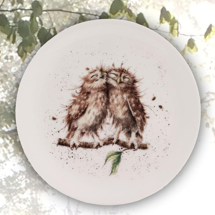Wrendale Designs Porzellan-Kuchenteller Kuschel-Eule ca 20,5 cm D Frühstück Kaffee Kuchen Nachtisch