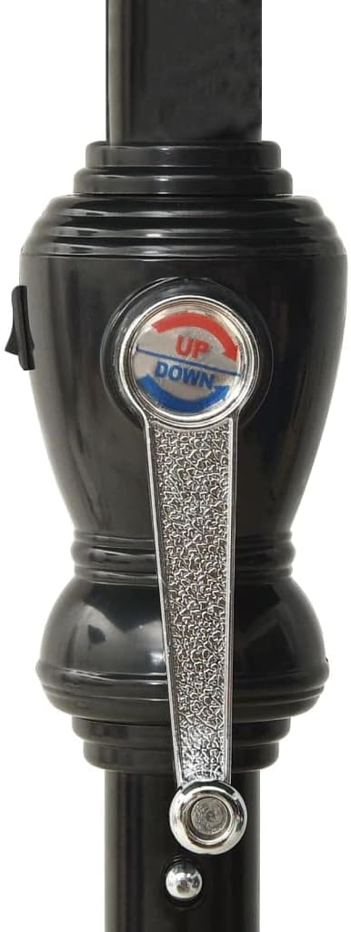 vidaXL Sonnenschirm mit LEDs Stahl-Mast Gartenschirm Marktschirm Strandschirm Schirm Sonnenschutz Ku