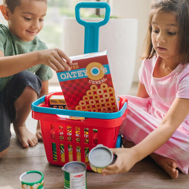 Melissa & Doug Einkaufskorb mit Zubehör, Einkaufskorb mit Zubehör