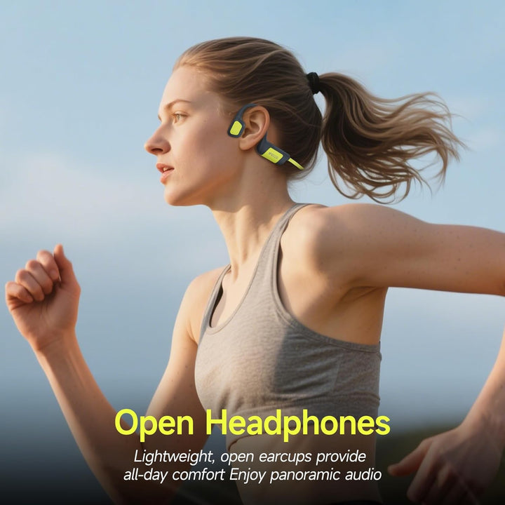 IFECCO Kopfhörer Schwimmen, Knochenschall Kopfhörer Bluetooth 5.4, IP68 wasserdichte Open Ear Kopfhö