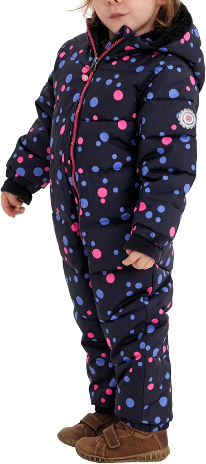 Killtec Unisex Kinder Karter Mini Overall In Daunenoptik Mit Kapuze 98-104 dunkelnavy, 98-104 dunkel