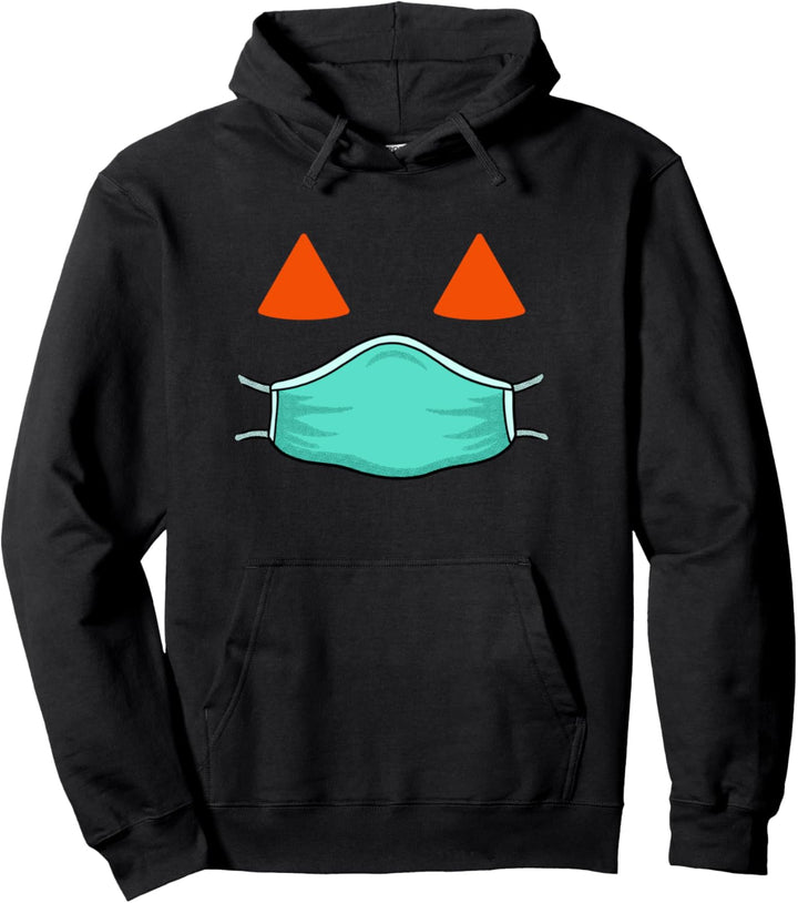 Jack-O-Laterne mit Maske Halloween-Kostüm Kürbis Gesicht Pullover Hoodie
