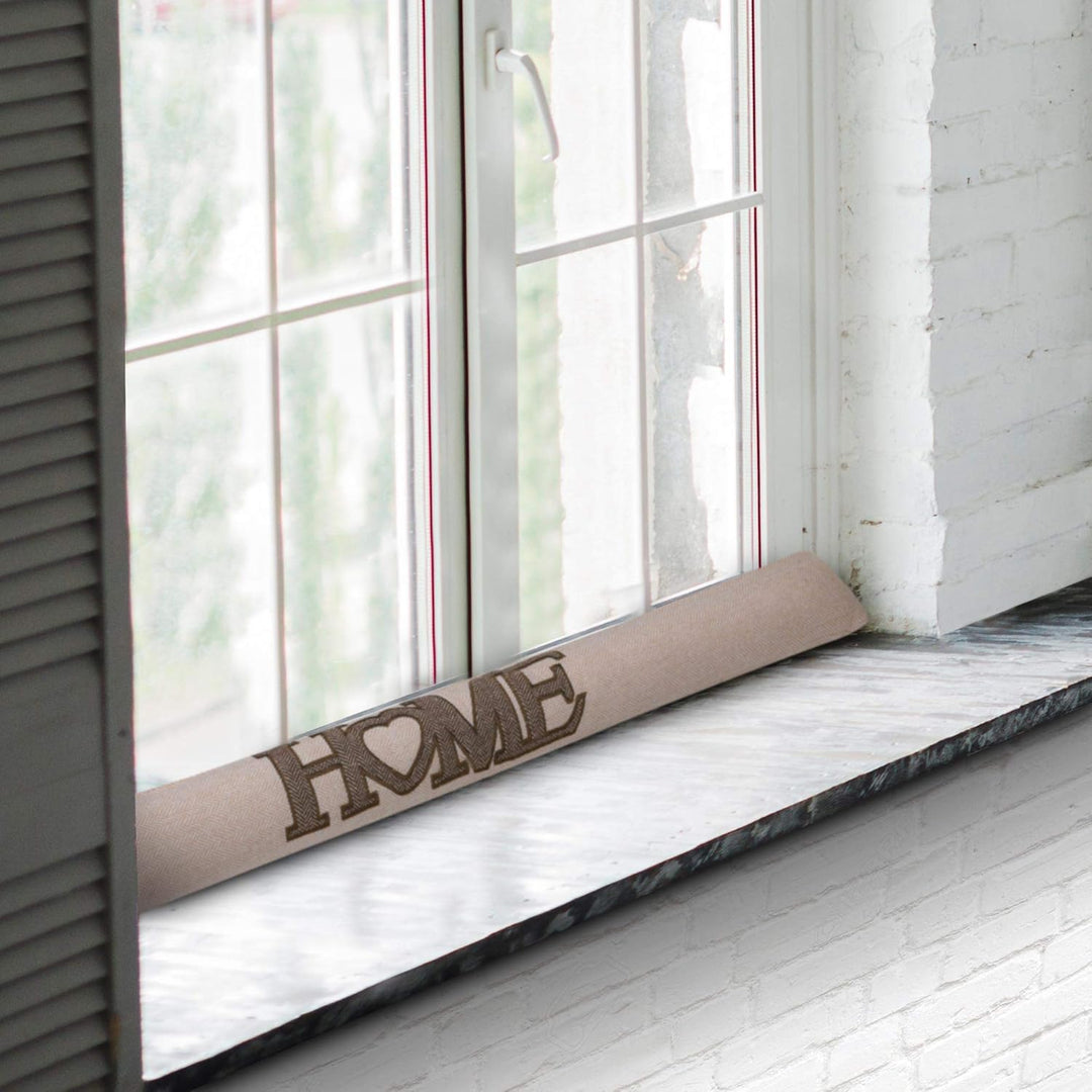 Beautissu 2er Set Zugluftstopper 100 cm lang Tuuli HE - Windstopper als Türvorleger, Haustür Rolle u