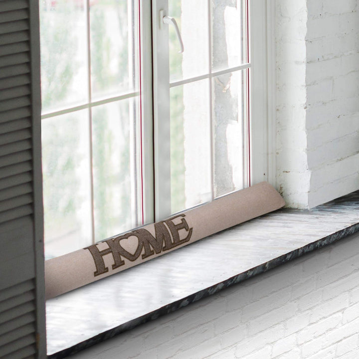 Beautissu 2er Set Zugluftstopper 100 cm lang Tuuli HE - Windstopper als Türvorleger, Haustür Rolle u