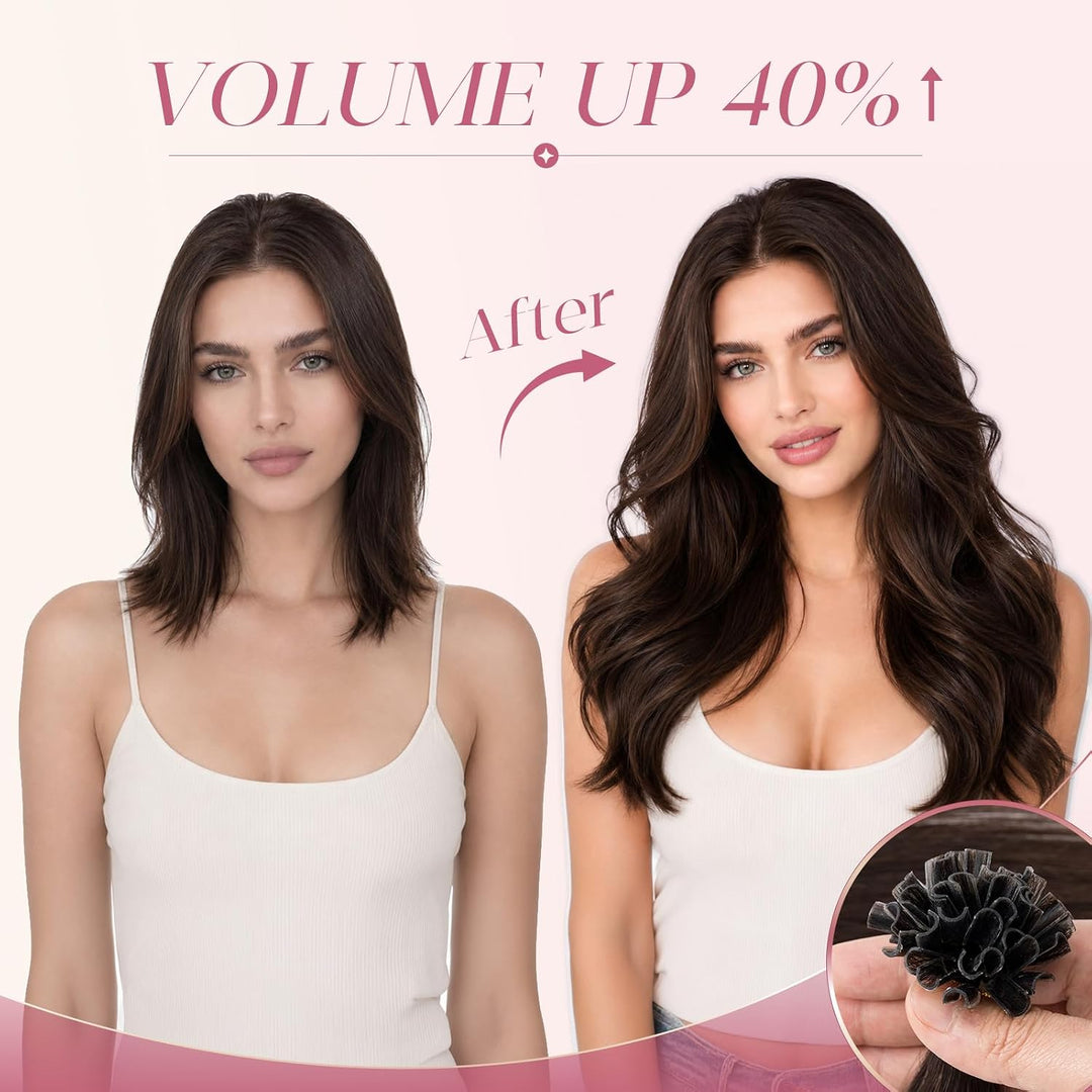 Elailite U-Tip Echthaar Bonding Extensions Haarverlängerung Keratin Haarverlängerung Haar Glatt 14&