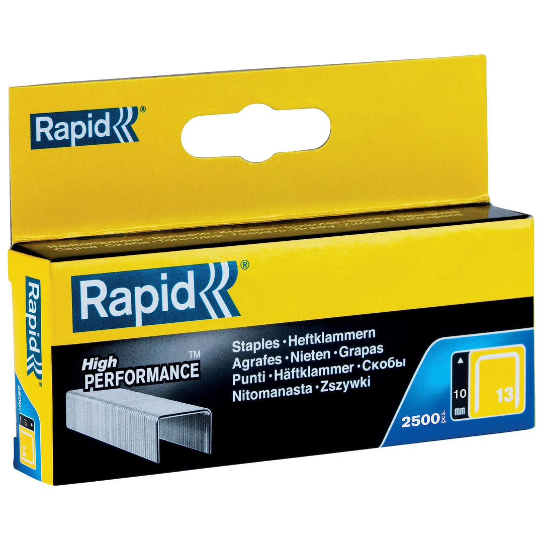 Rapid Tackerklammern Typ 13, 10mm Klammern, 2.500 Stk., Feindrahtklammern für Holz und Leinwand Legi