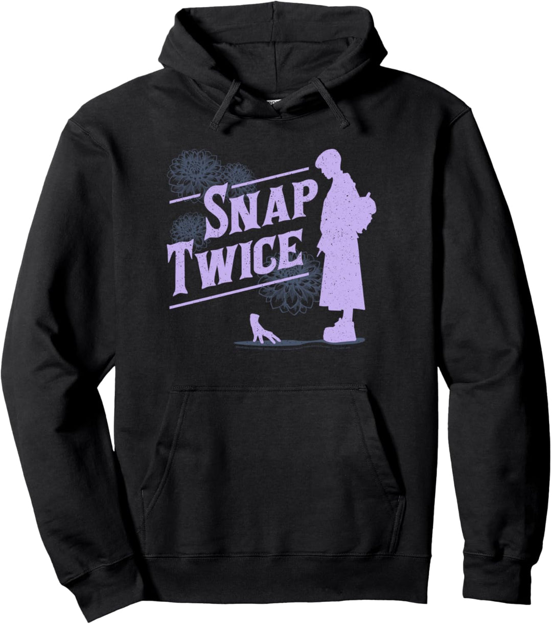 Wednesday Snap Twice Thing & Wednesday Silhouette Logo Pullover Hoodie