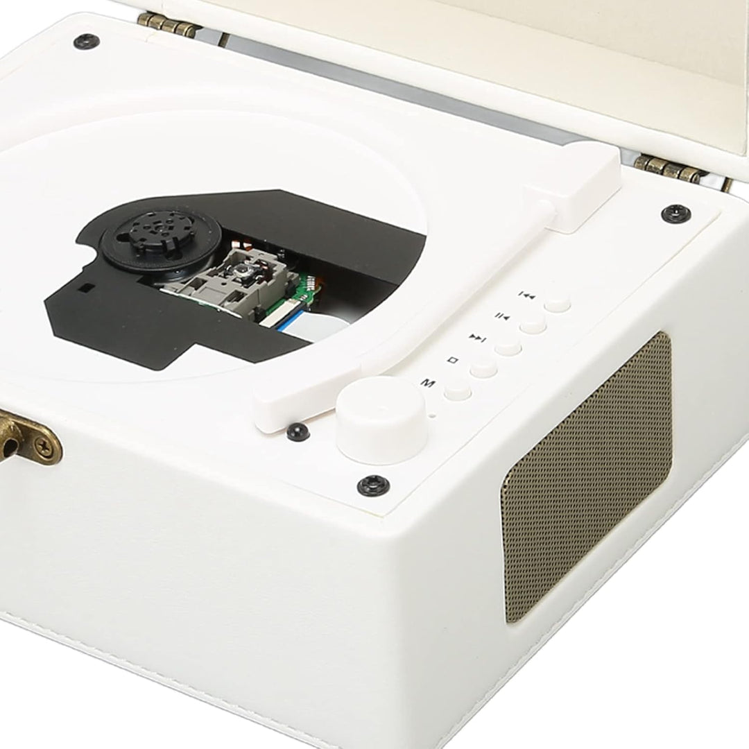 CD-Player, Tragbarer BT-Desktop-CD-Player mit Zwei Lautsprechern, Stereo-Sound für Zuhause, Grammoph