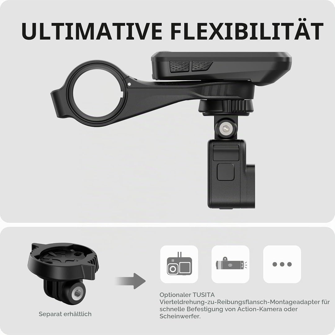 TUSITA Flush Out Front Halterung Kompatibel mit Wahoo Elemnt GPS Fahrradcomputer, Passend für 22.2mm