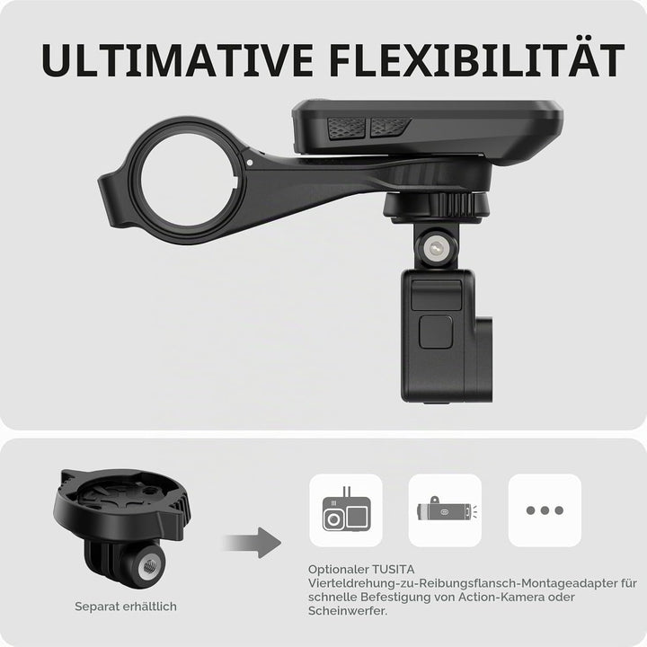 TUSITA Flush Out Front Halterung Kompatibel mit Wahoo Elemnt GPS Fahrradcomputer, Passend für 22.2mm