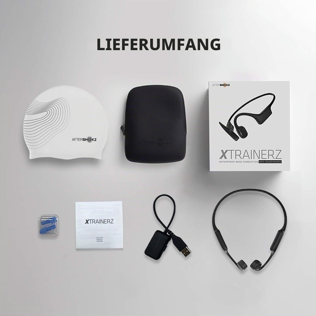 Aftershokz Xtrainerz Schwimm MP3-Player, Open-Ear Bone-Conduction Kopfhörer, wasserdichte/Wireless/O
