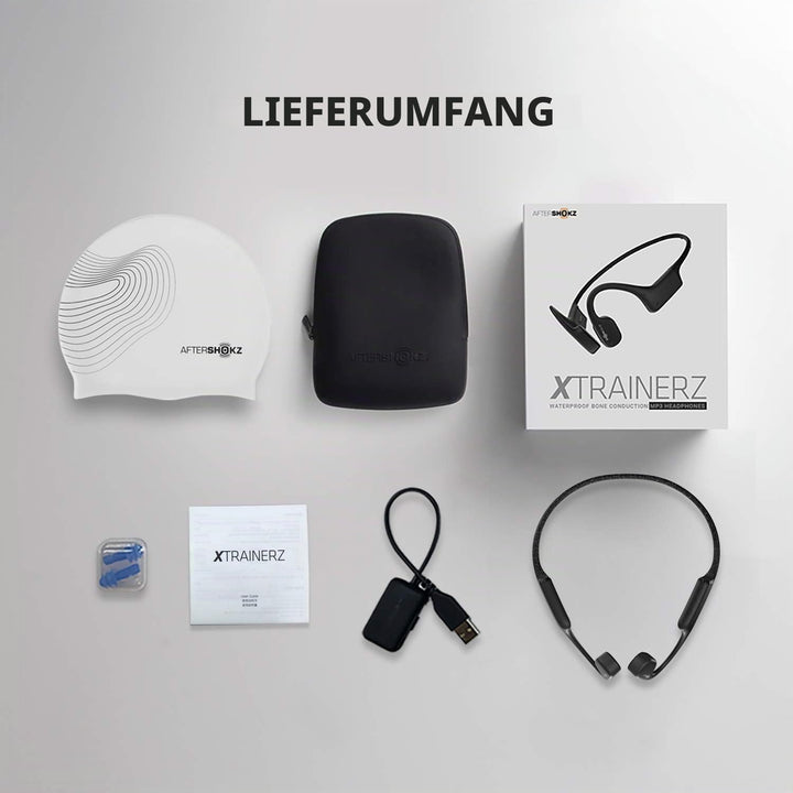 Aftershokz Xtrainerz Schwimm MP3-Player, Open-Ear Bone-Conduction Kopfhörer, wasserdichte/Wireless/O