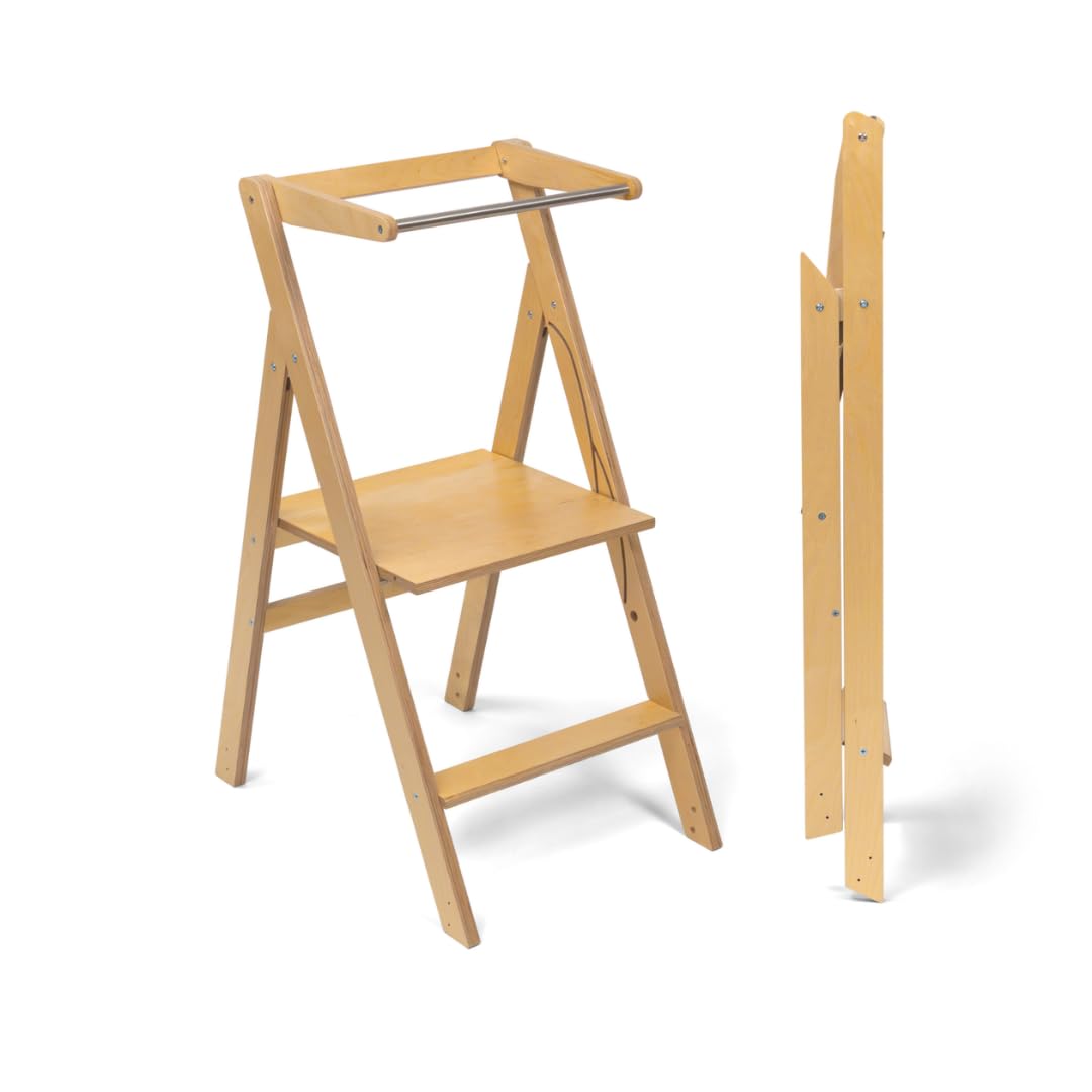 Ette Tete Faltbarer Lernturm mit Verstellbarer Höhe STEP'n'FOLD (Holz), Holz