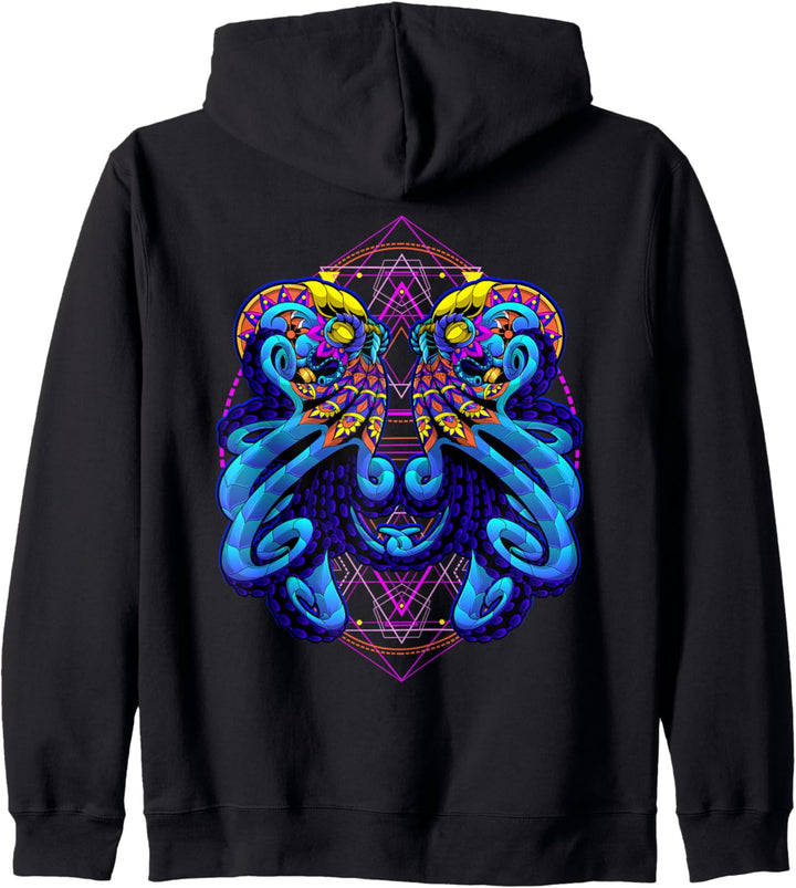 Octopus Vaporwave - Edgy Aesthetic Streetwear Kapuzenjacke