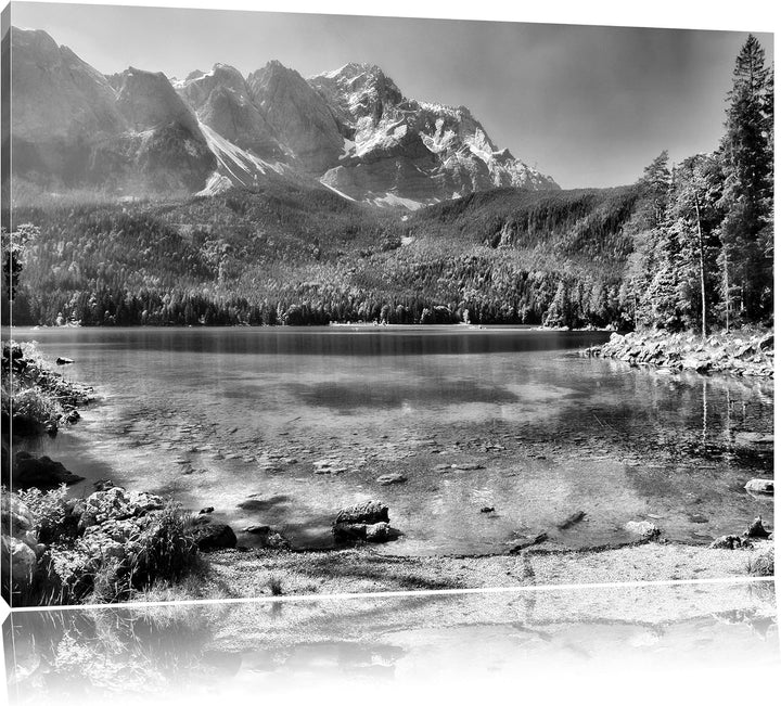 Pixxprint Landschaft Sonne Pflanzen als Leinwandbild | Grösse: 100x70 cm | Wandbild | Kunstdruck | f