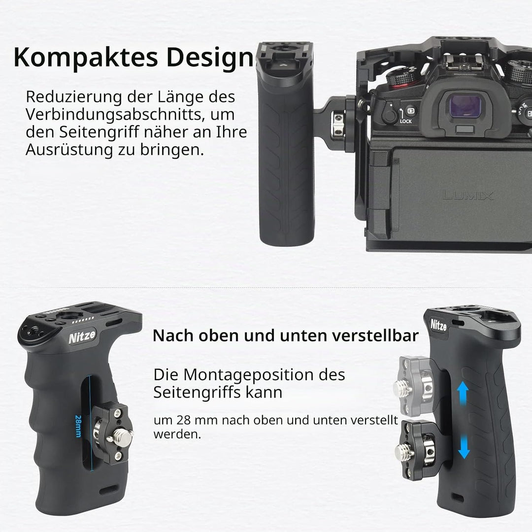 Nitze Locating Side Handle with 3/8" ARRI Locating Pins, ARRI Seitengriff Ergonomischer mit Built-in
