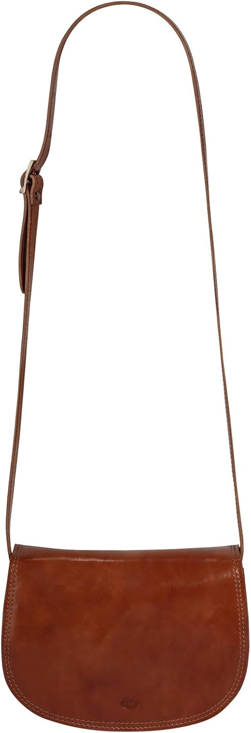 piké Umhängetasche braun echt Leder Damen - 016122