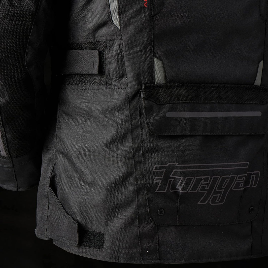 Furygan Herren Motorradjacke S Schwarz-Grau., S Schwarz-Grau.