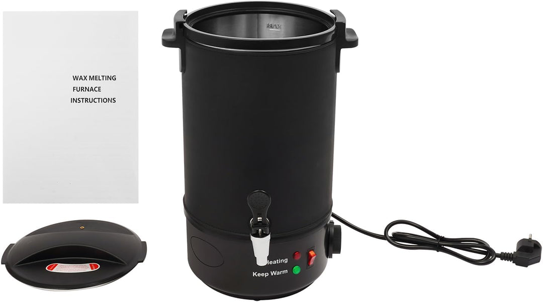 Bagyaluu Wachsschmelzer, 8L Elektrischer Wachsschmelztopf, 1100W, Einstellbare Temperatur, Auslaufha