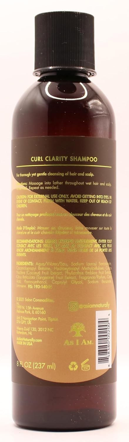 As I Am Naturally - Kombi-Set aus Shampoo „Curl Clarity“, Leave-In-Spülung und Co-Wash-Spülung mit K