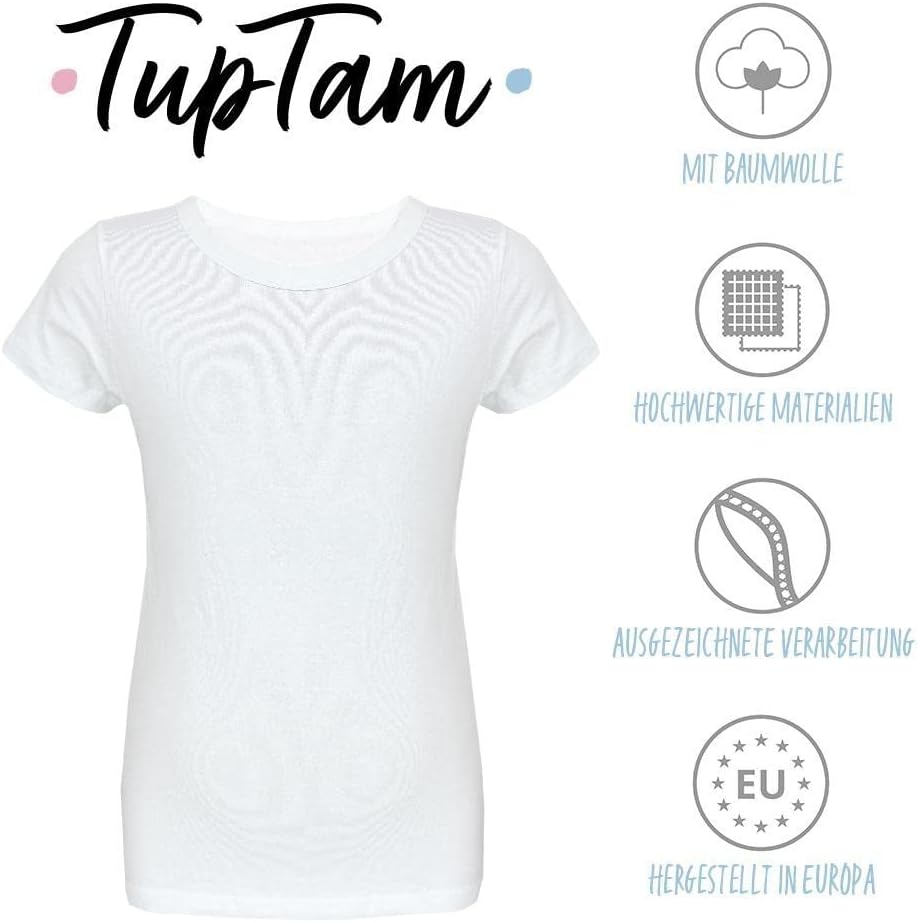 TupTam Unterhemden Jungen – 5er Pack Kurzarm Kinder Unterhemden, Baumwolle, Bequem &amp; Atmungsaktiv 11