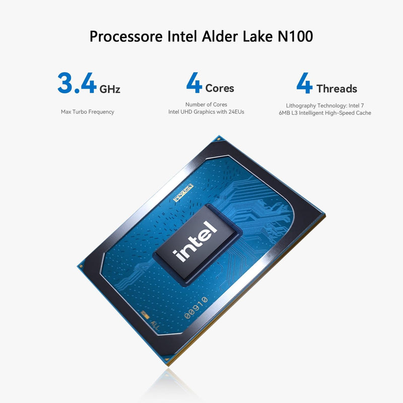 TRIGKEY Key-N100 Mini-PC, Intel Alder Lake-N100-Prozessor der 12. Generation (bis zu 3,40 GHz), 16 G